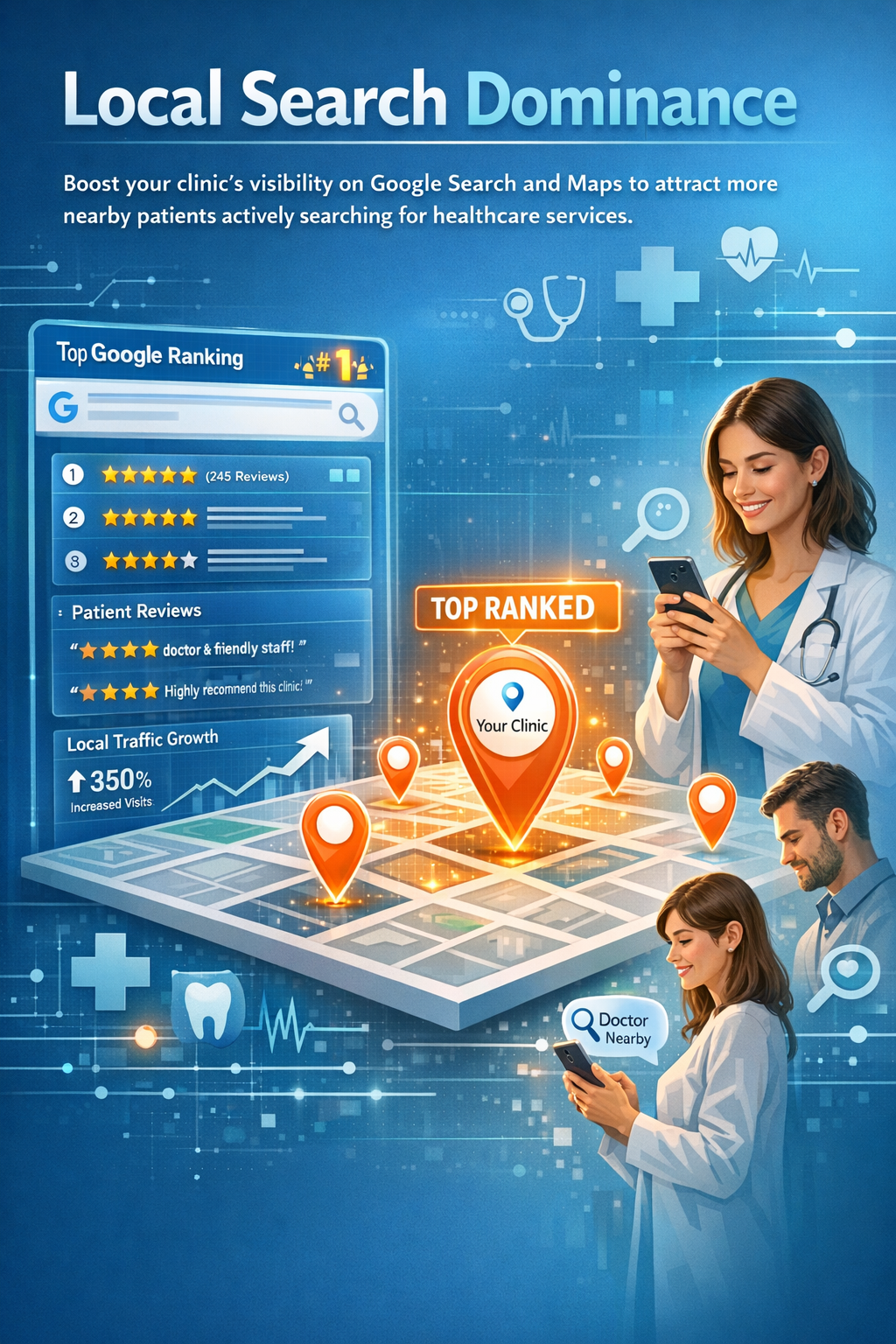 Local SEO Results For Doctors On Google Maps