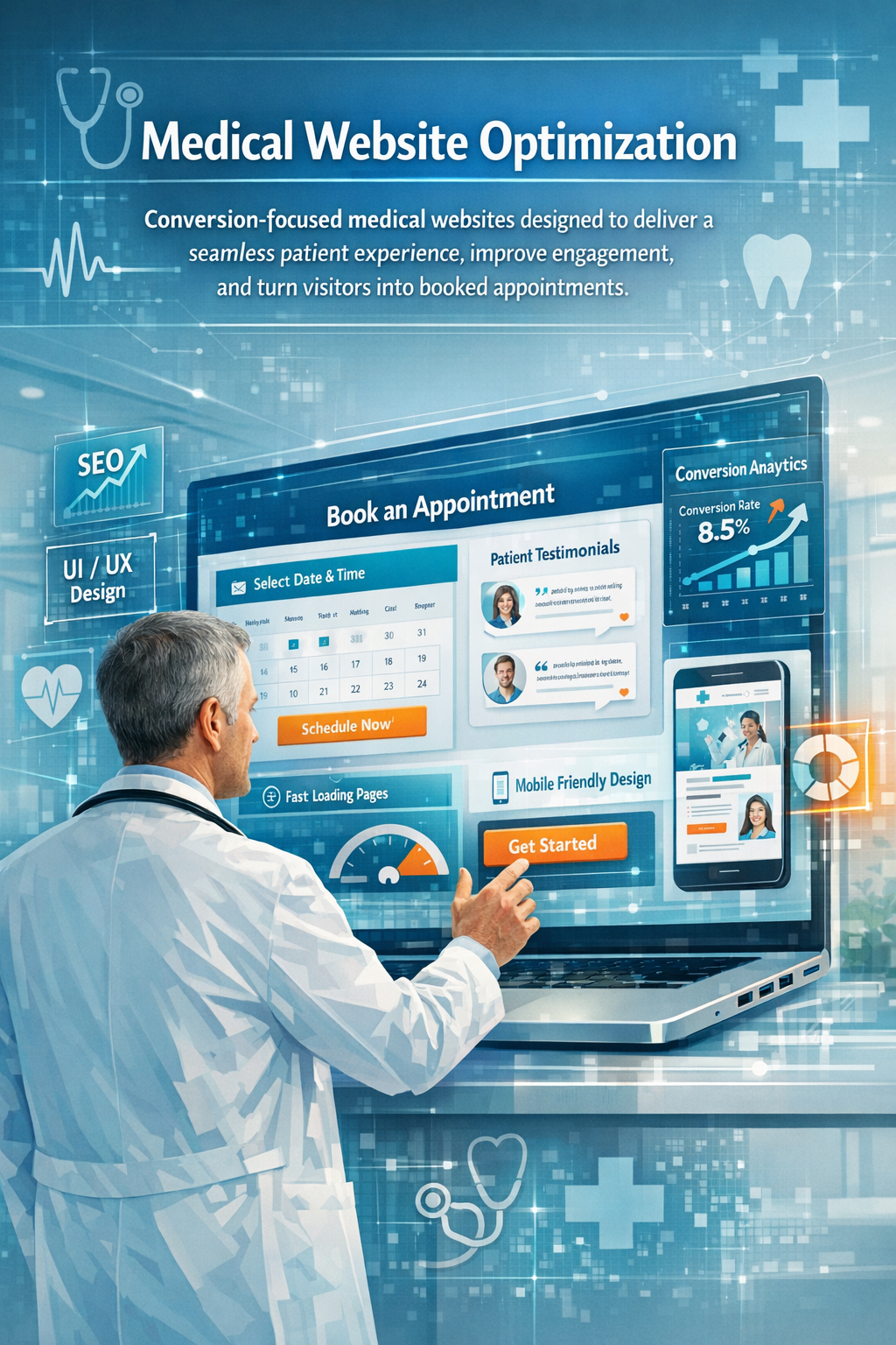 Clinic Website Landing Page Design With High Conversion